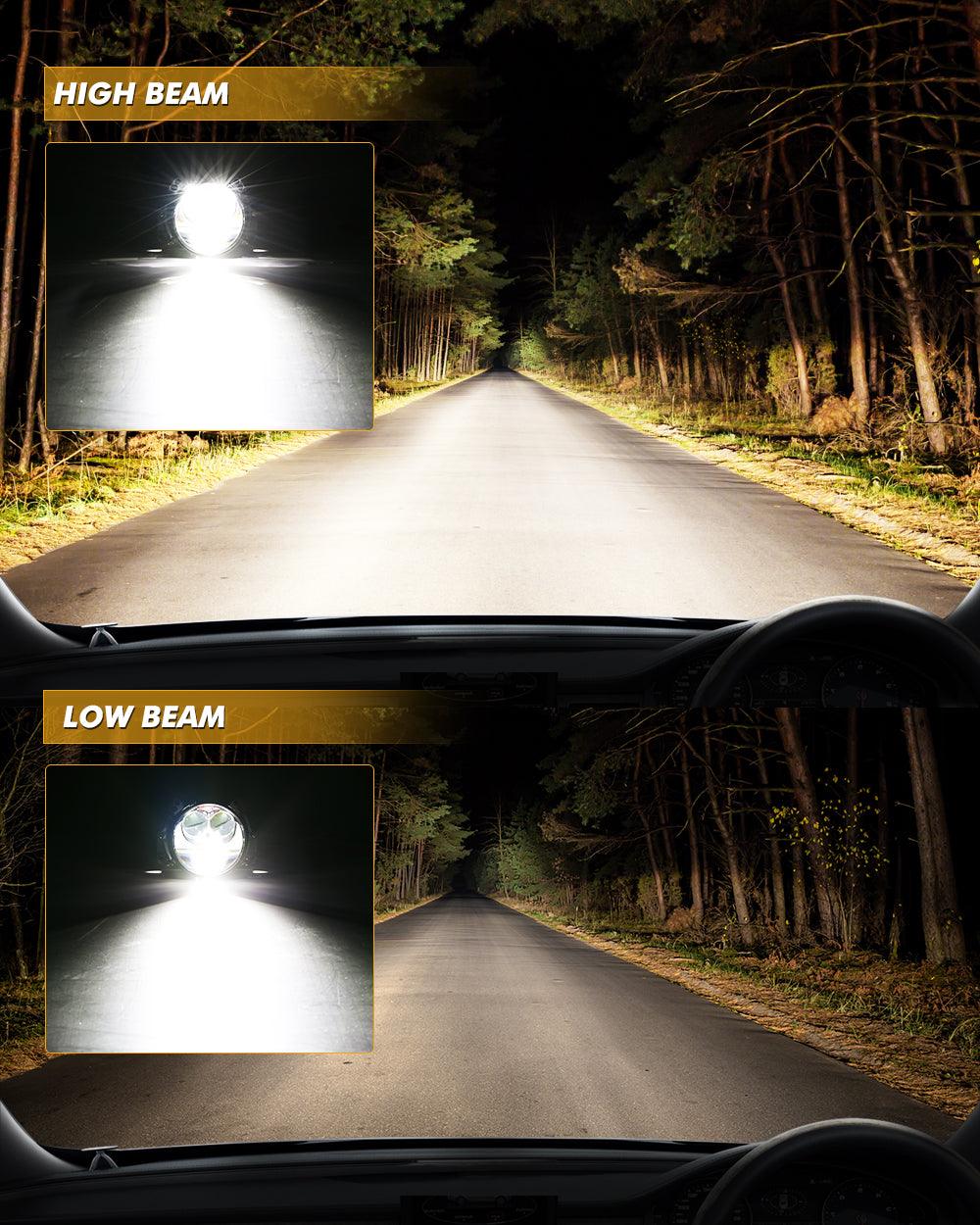 3 Inch 136W 6000K Double Hyperboloid Bi-LED Projector Lens Headlight S8 Series Non-Destructive Installation Projector Lens for Car | 2PCS/Set