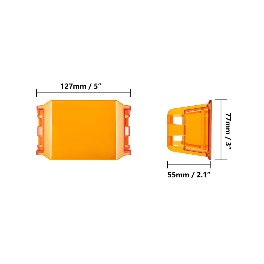 V-MAX Series 4/5/7 Inch LED Pod Lights Dark Amber Cover Light Shield Cover
