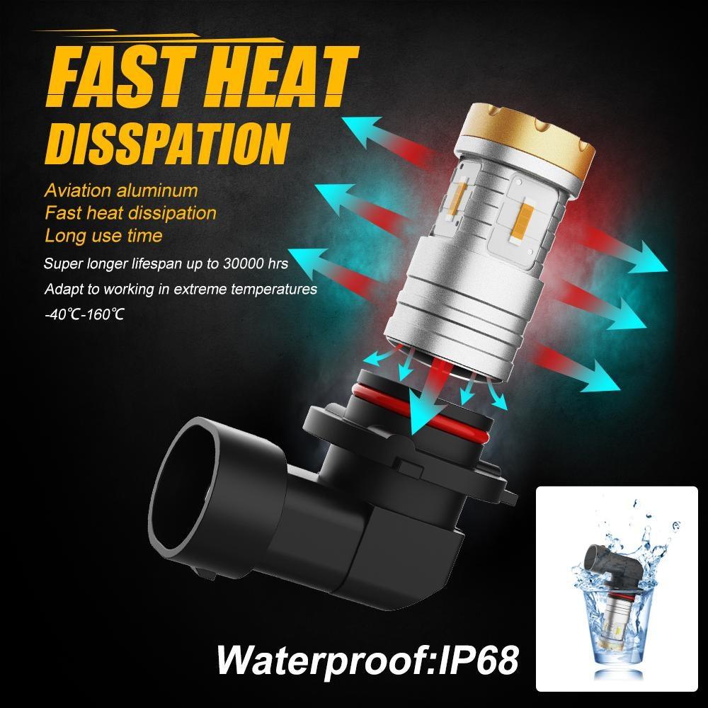 9006 HB4 LED Fog Light/DRL Bulbs 20W 4000LM Deep Blue Crown Series | 2 Bulbs