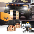 For FORD F150 F250 F350 F-16 Plus Series H13 Built-in Canbus Automotive Grade 14000LM LED Light Bulbs High Low Beam Bundle