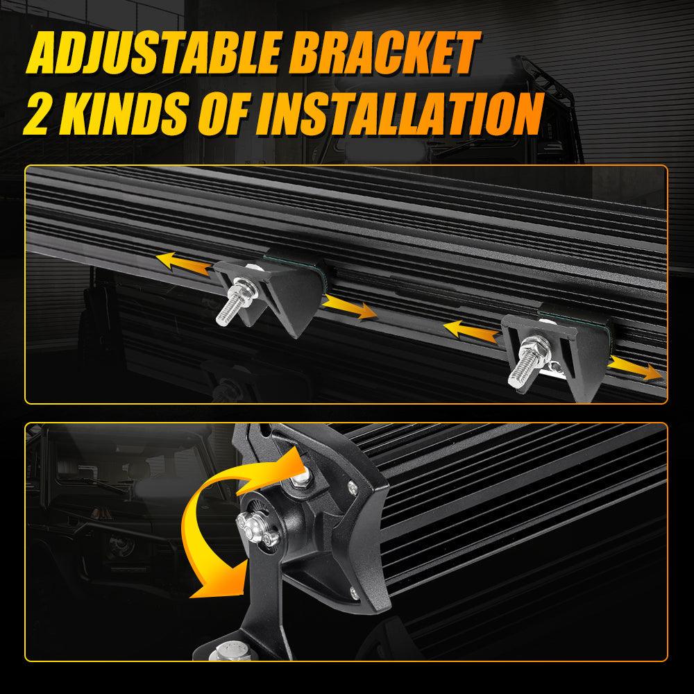 12"/22"/32"/42"/52" 5D-PRO Series LED Light Bar with 5D Projectors For Dodge Ram 2500