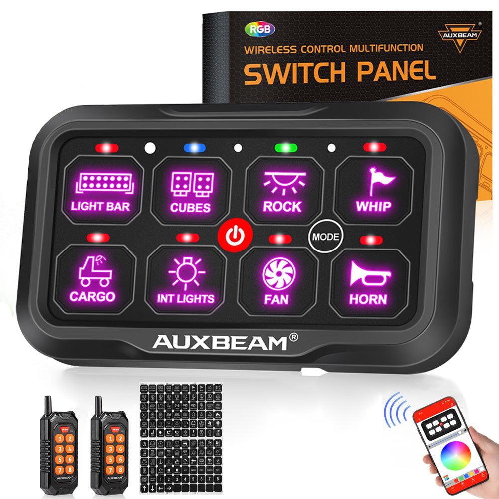 AC Series 8 Gang (AC-800) RGB Switch Panel with APP&Remote Control, Toggle/ Momentary/ Pulsed Mode Supported(One-Side Output)