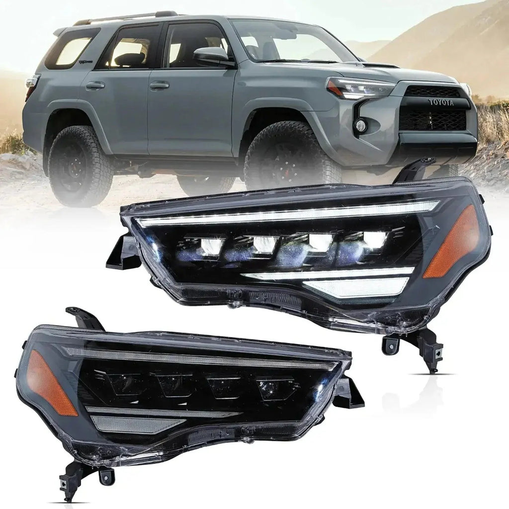 LED Headlight Assembly 4Pcs Projector Upgrade For 2014-2024 Toyota 4Runner