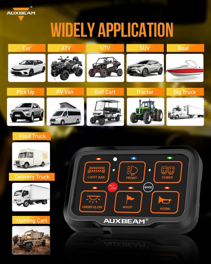 AR Series 6 Gang (AR-600) RGB Switch Panel with APP, Toggle/ Momentary/ Pulsed Mode Supported (One-Side Output))