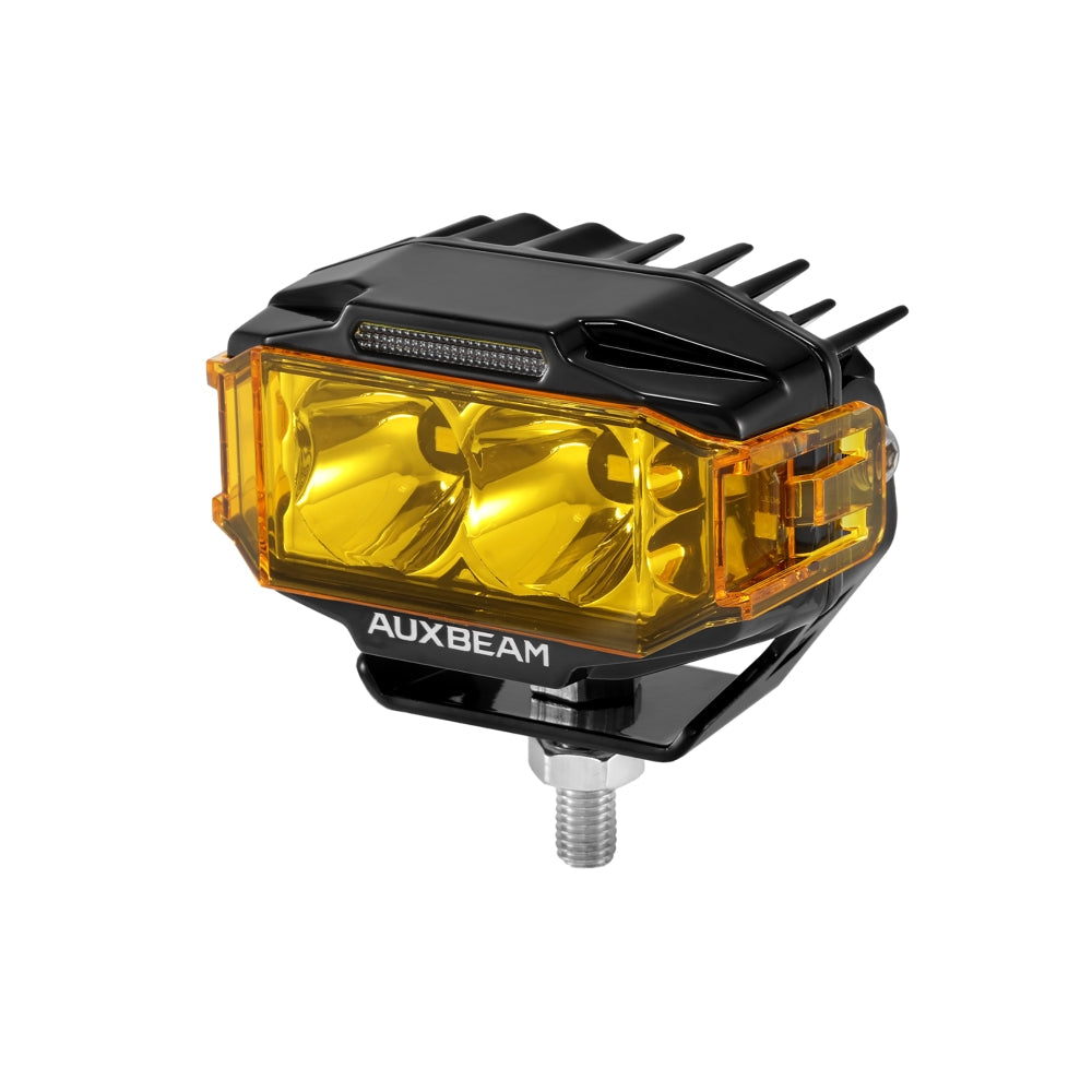 V-MAX Series 4/5/7 Inch Spot Beam Side Shooter LED Pod Lights with Amber DRL