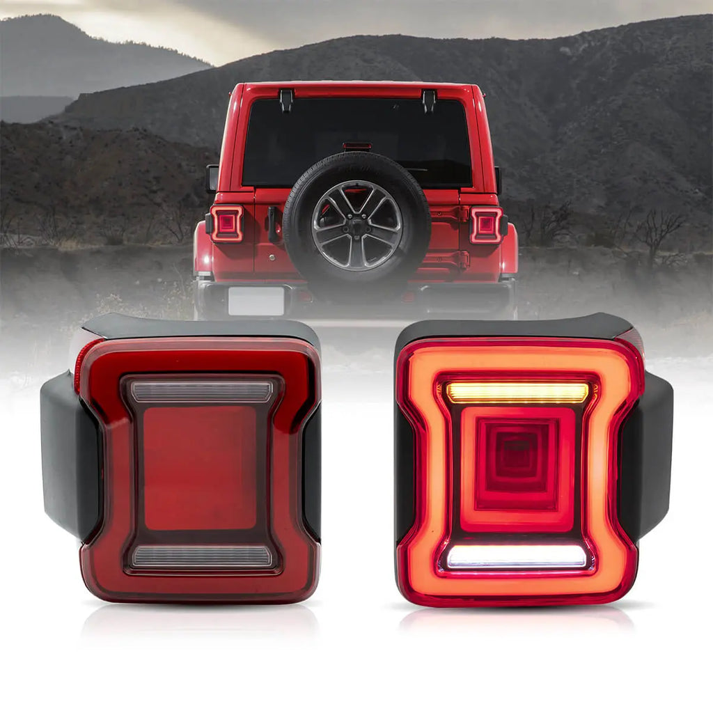 LED Tail Light Assembly With Sequential Turn Signal For 2018-2022 Jeep Wrangler 4th Gen (JL) & 2019-2022 Jeep Glandiator (JT)