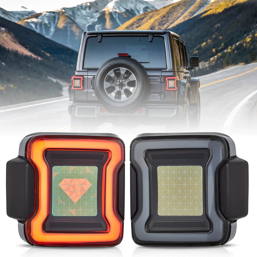 OLED Tail Light Assembly With Animation Effects For 2018-2020 Jeep Wrangler JL JLU