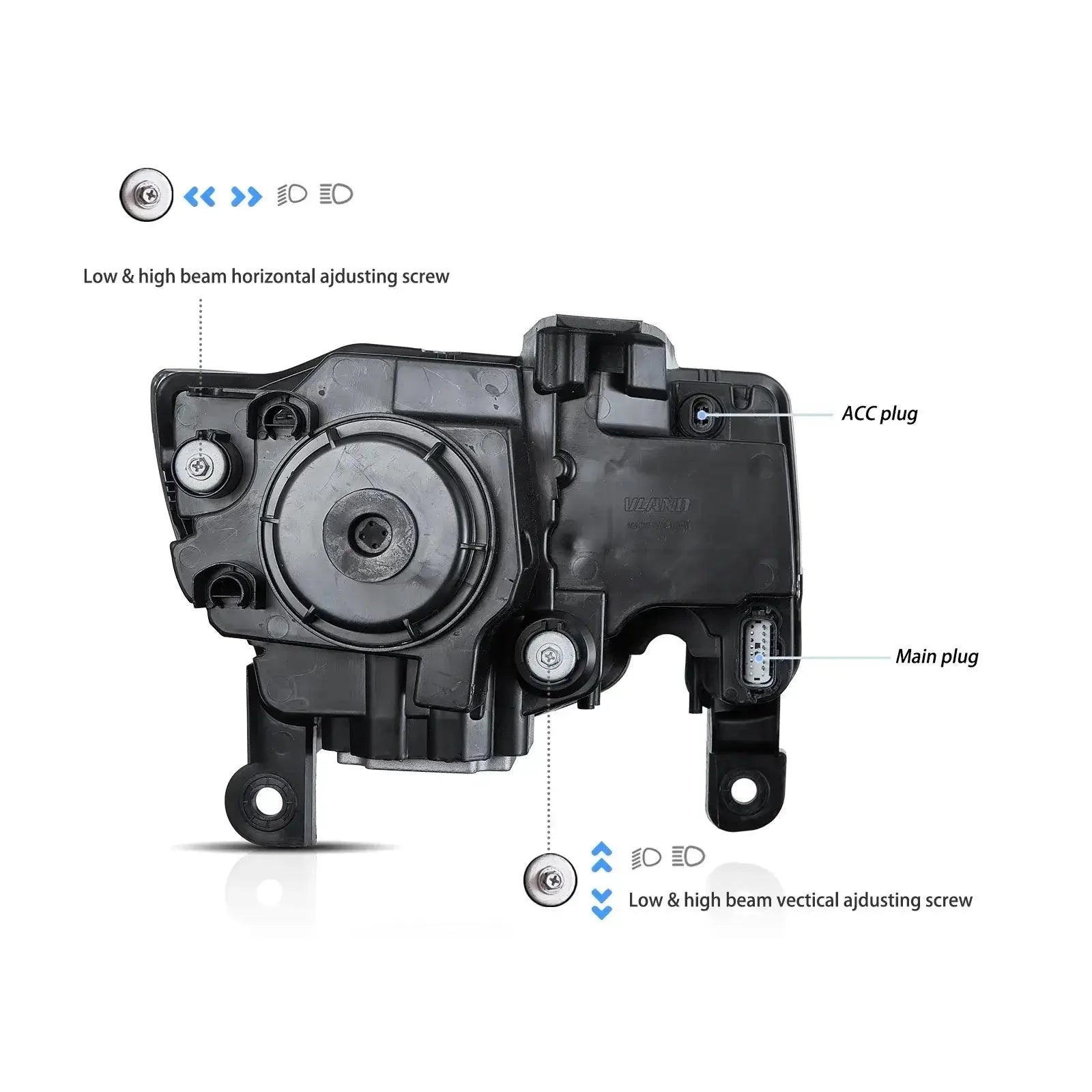 LED Headlight Assembly Full LED With Startup Animation/ Blue DRL For 2014-2022 Jeep Grand Cherokee (WK2）