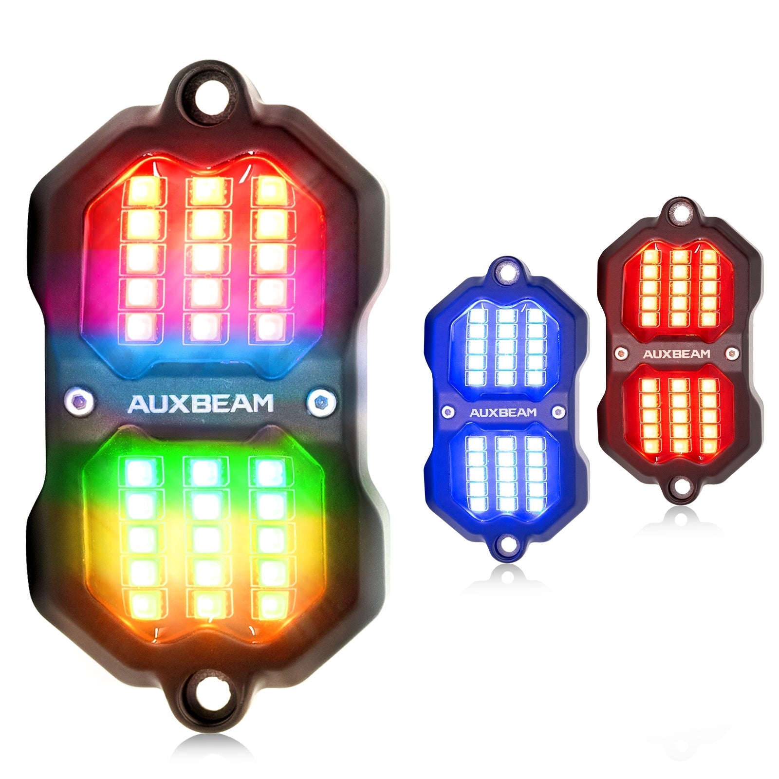 NEW Vibrant Series | Upgraded RGB LED Rock Lights Kit Multicolor Neon Underglow Lights with Bluetooth APP & Remote Control