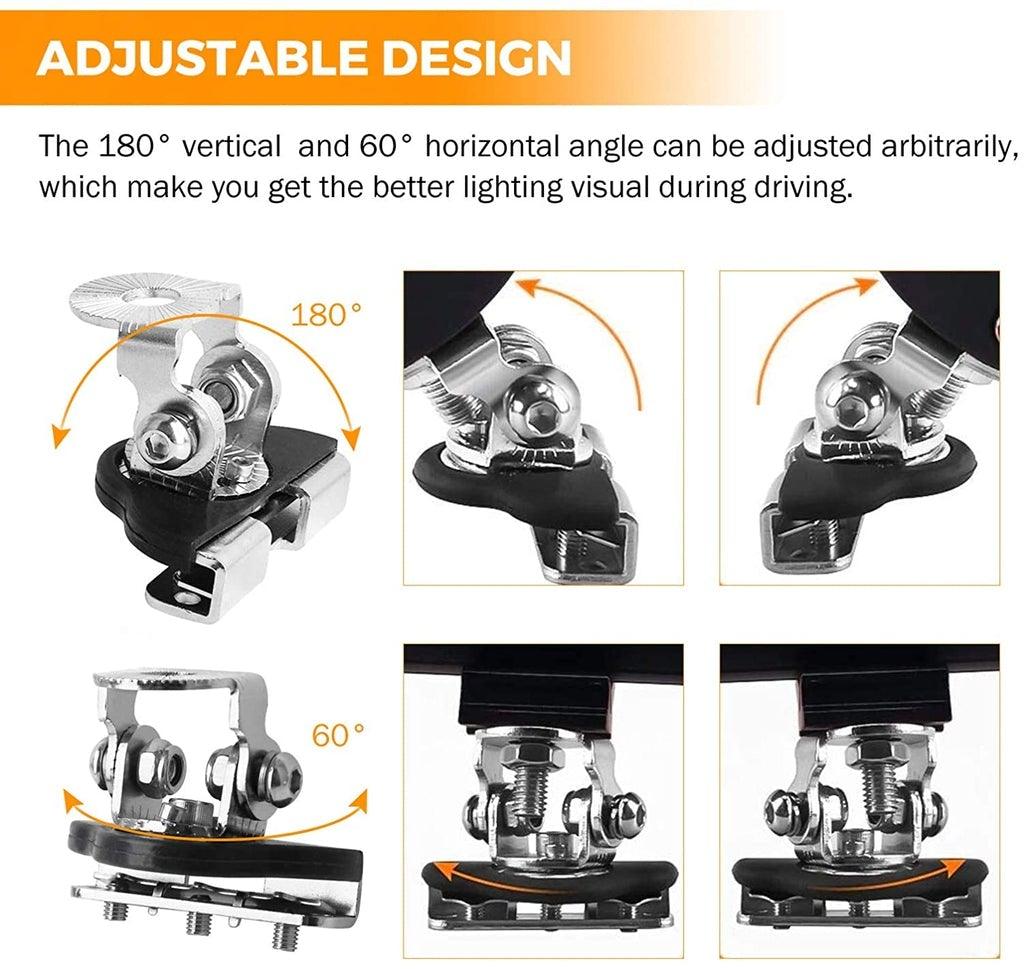 3 Inch Spot/Flood Beam LED Pods Light + Universal LED Working Lights Mounting Brackets