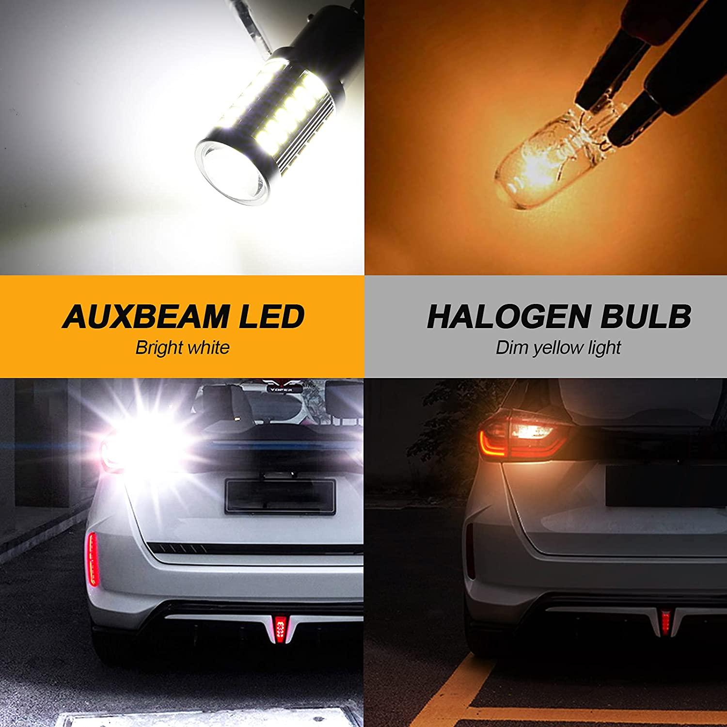 1156 P21W BA15S LED Brake/Reverse/Parking/Tail/Turn Singnal Light Bulbs 50W 8000LM Cool White/Amber/Red 33 Series | 2 Bulbs