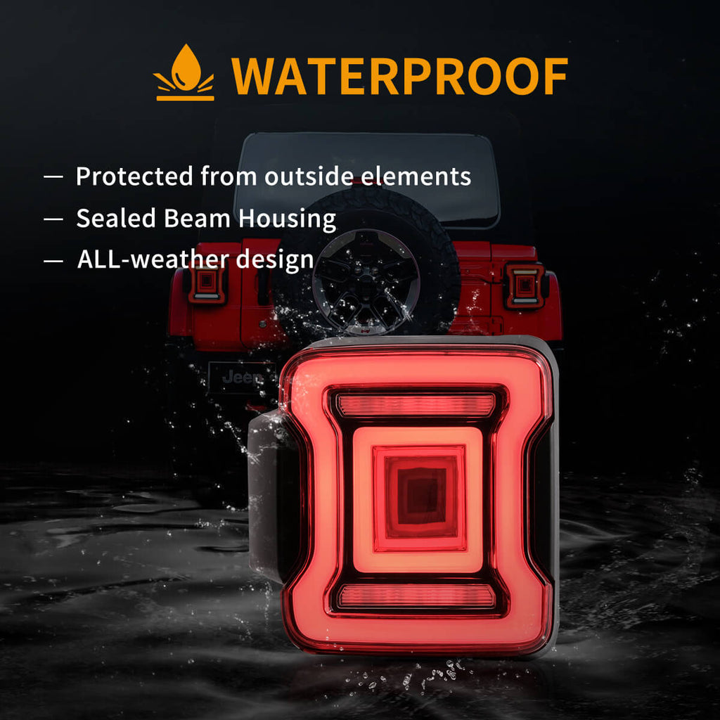 LED Tail Light Assembly With Sequential Turn Signal For 2018-2022 Jeep Wrangler 4th Gen (JL) & 2019-2022 Jeep Glandiator (JT)