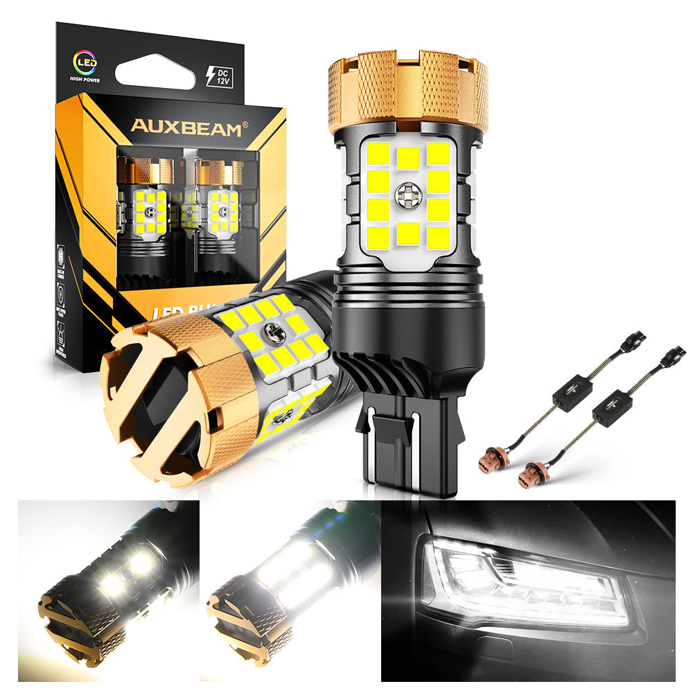 🆕T20 7443 7440 LED Backup Reverse/Turn Signal/Brake Tail Light Bulbs 50W 4000LM CAN-Bus Error Free 6500K White B21-PRO Series | 2 Bulbs