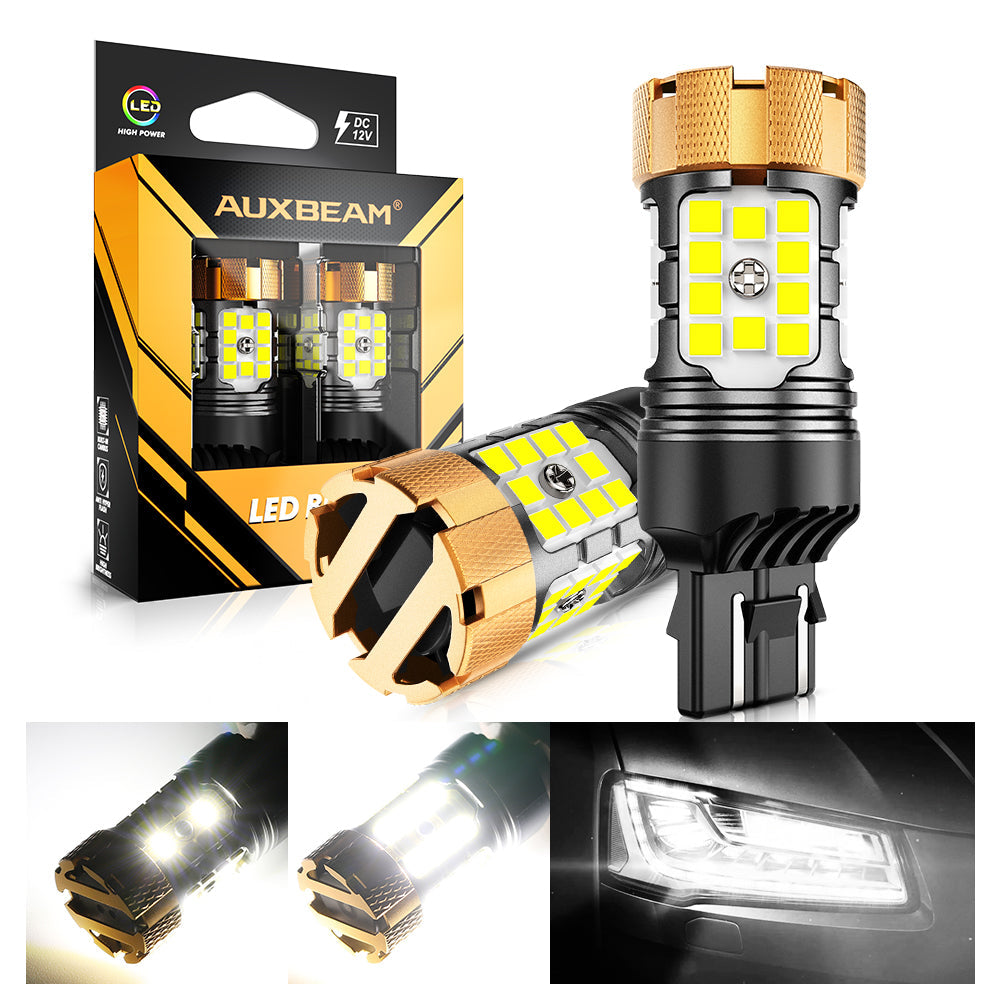 🆕T20 7443 7440 LED Backup Reverse/Turn Signal/Brake Tail Light Bulbs 50W 4000LM CAN-Bus Error Free 6500K White B21-PRO Series | 2 Bulbs