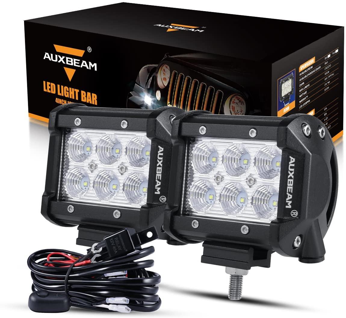 4 inch LED Pod Lights&Double-layer Pillar Mounting Bracket for 14-21 Polaris RZR XP 1000, 15-19 Polaris RZR 900