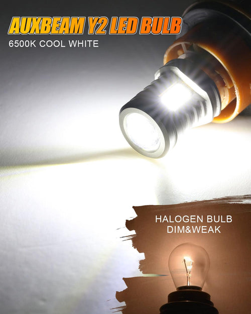 (2pcs/set) 1157/BAY15D Y2 Series 3-Sides Cool White LED Brake/Turn Single/Back-up/Side Maker/DRL