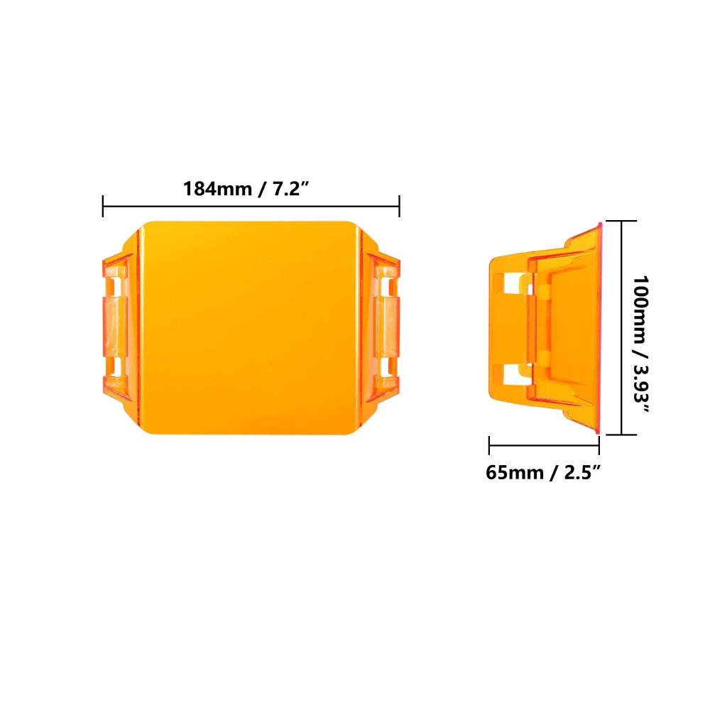 V-MAX Series 4/5/7 Inch LED Pod Lights Dark Amber Cover Light Shield Cover