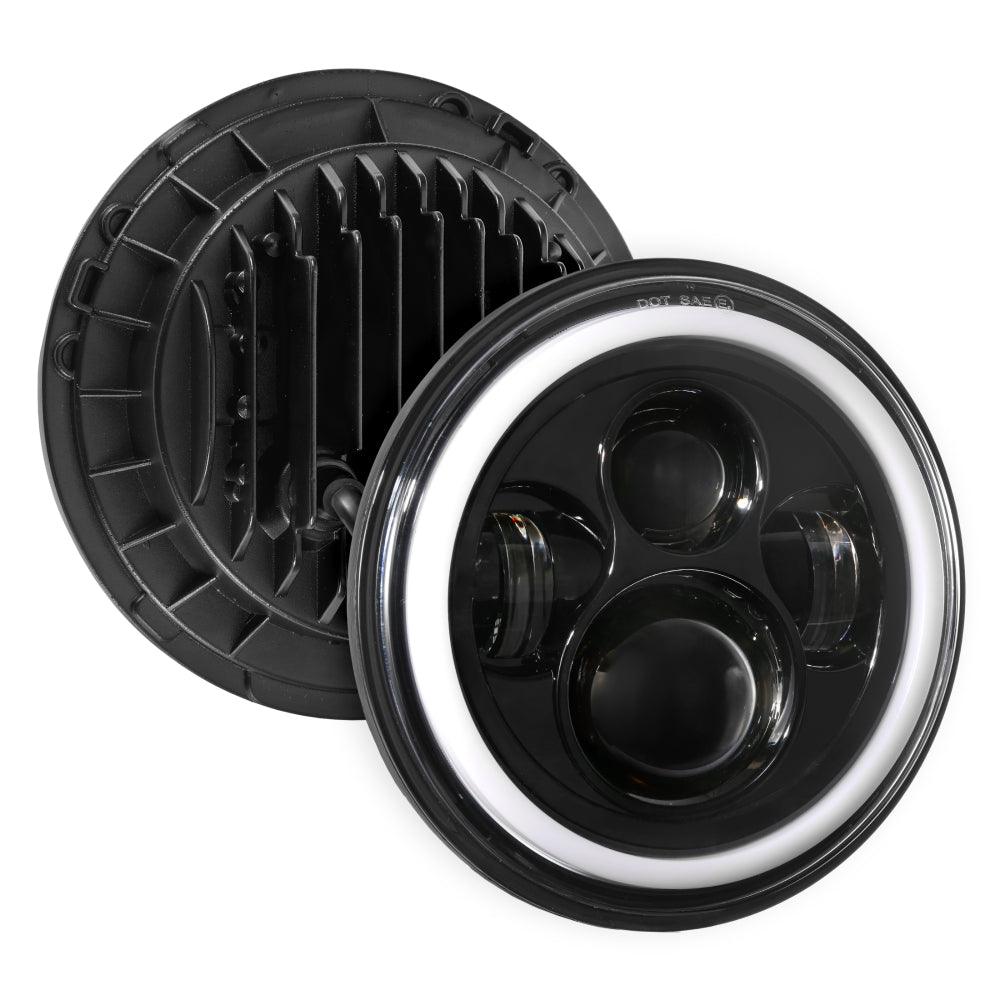 Upgraded RGB 7 Inch Headlights + 4 Inch Fog Lights Combo for Jeep Wrangler JK with APP Control