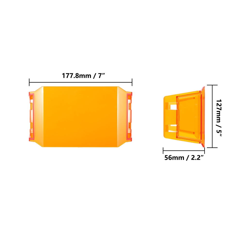 V-MAX Series 4/5/7 Inch LED Pod Lights Dark Amber Cover Light Shield Cover