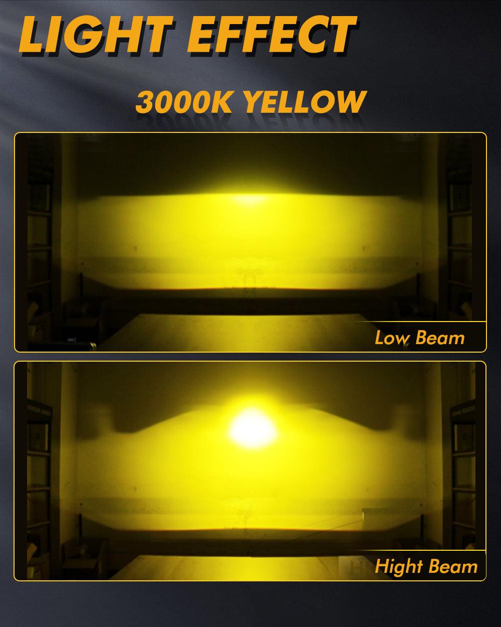 3 Inch 104W Bi-LED Projector Lens Fog Light 3-Colors Switchback for 2012-2022 Toyota Tacoma/ 2010-2022 Toyota 4Runner / 2014-2022 Toyota Tundra