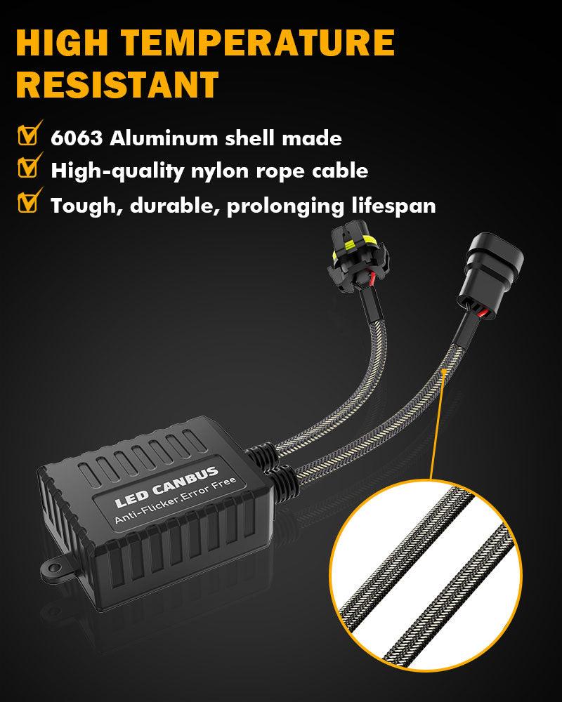 9012/HIR2 C20-Model Decoder-Pro Enhanced LED Headlight Bulbs Canbus Decoder Harness Resistor Conversion Kit 2pcs/Set