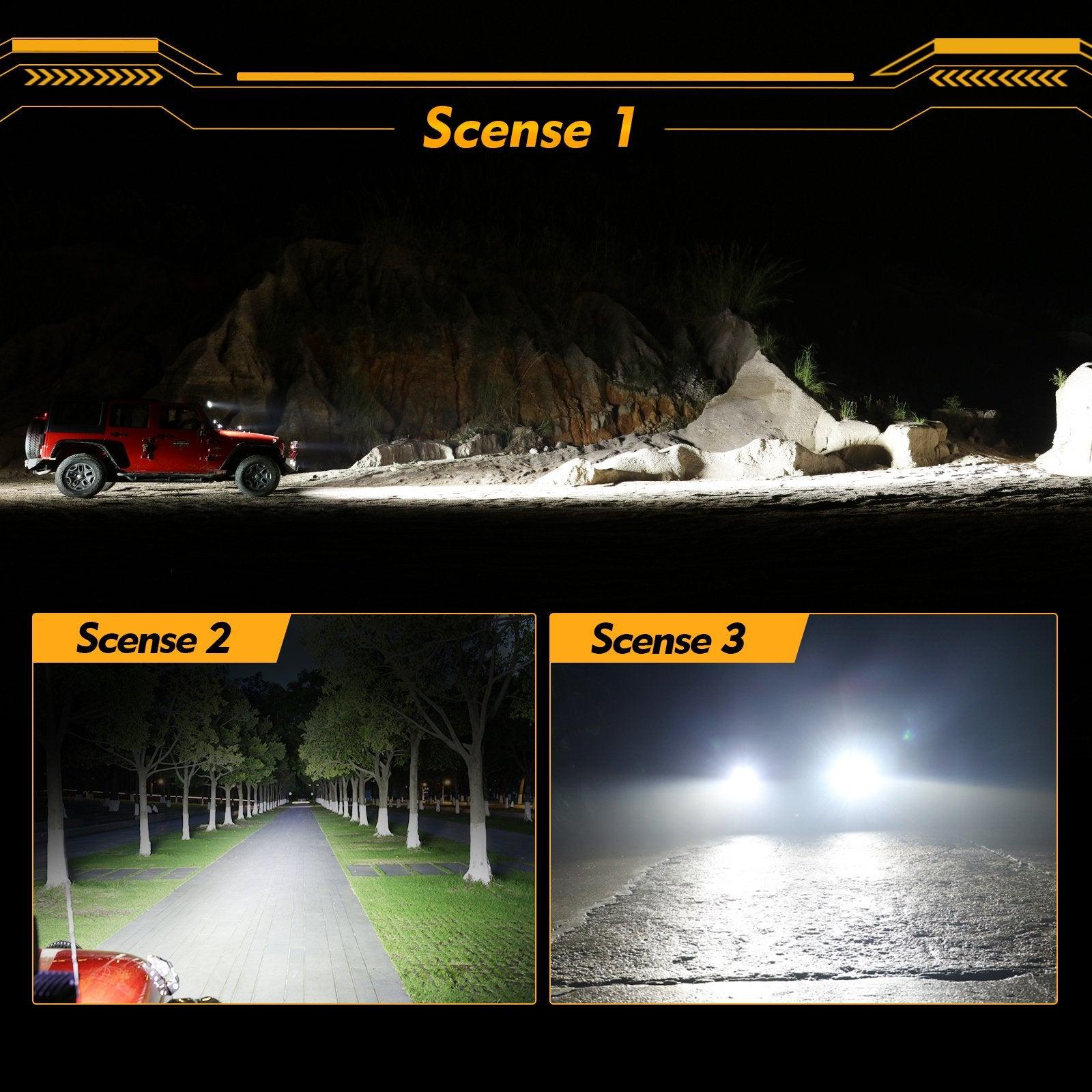 P4 Series | 4 Inch 90W Round LED Driving Lights Spot White Pod Lights