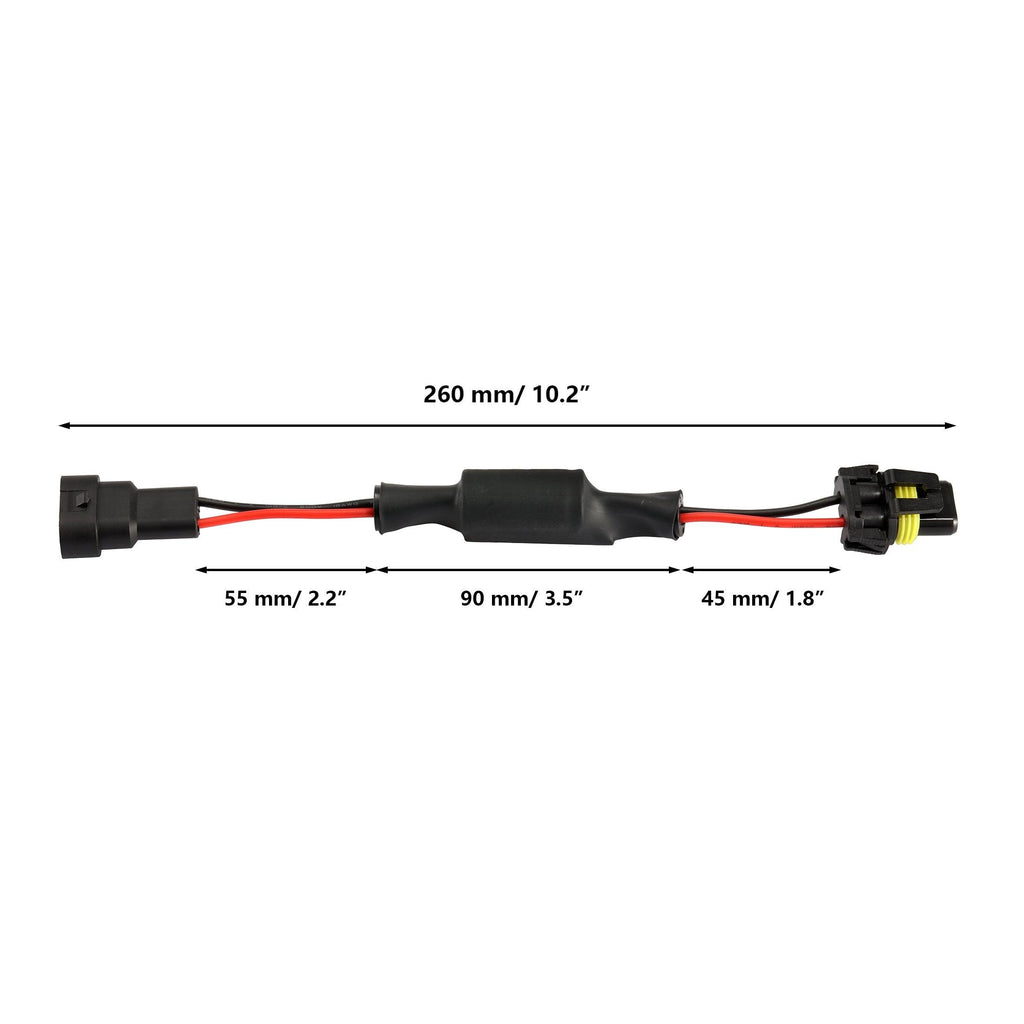 H10/9145/9140 C15-Model Decoder Enhanced LED DRL Fog Light Canbus Load Resistor Conversion Kit 2pcs/Set
