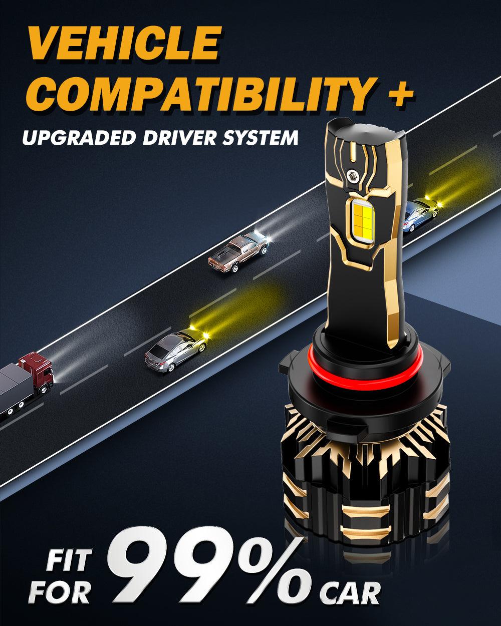 9005/HB3 LED Bulb Fog Lights/Low Beam Lights 110W 25000LM GX Bi-Color Series High Power & Brightness Dual Color Switchback | 2 Bulbs