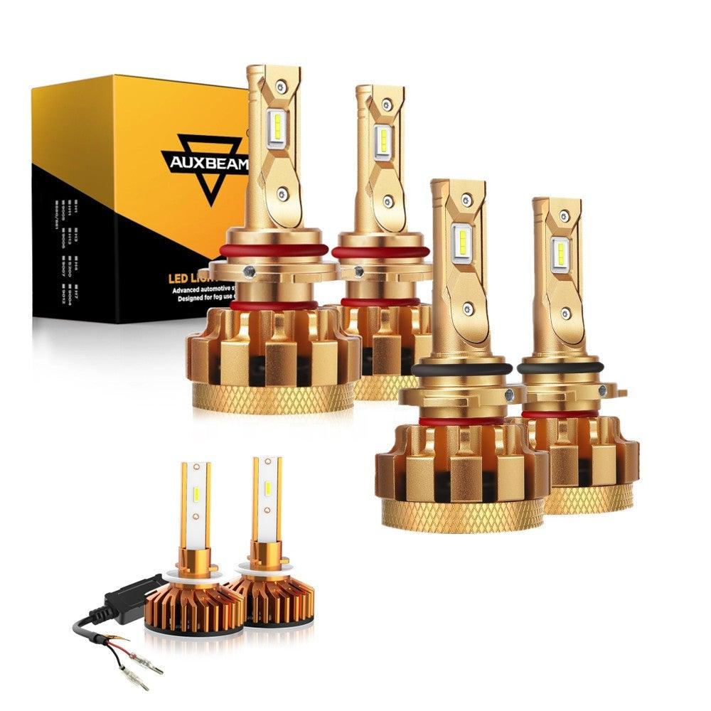 For 2001-2002 GMC Sierra 2500 HD F-16 Plus Series Built-in Canbus Automotive Grade 14000LM LED Light Bulbs High Low Beam Bundle