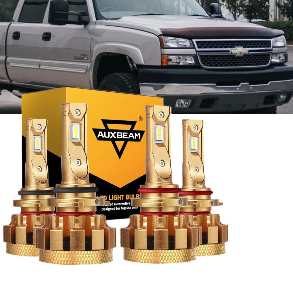 For 2000-2002 Chevrolet Silverado 2500 F-16 Plus Series Built-in Canbus Automotive Grade 14000LM LED Light Bulbs High Low Beam Bundle