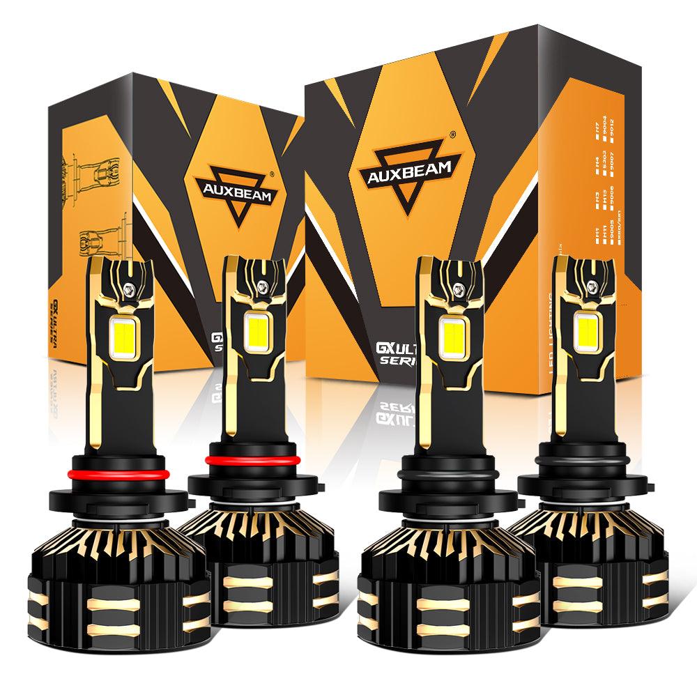 🆕9005+9006 LED Headlight Bulbs 240W 40000LM GX-ULTRA Series 6500K Cool White | 4 Bulbs