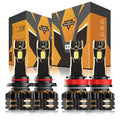 9005+H11 LED Headlight Bulbs 120W 25000LM GX Series Brightest 6500K Cool White | 4 Bulbs