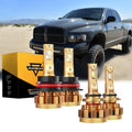 For 2003-2005 Dodge Ram 3500 F-16 Plus Series Built-in Canbus Automotive Grade 14000LM LED Light Bulbs High Low Beam Bundle