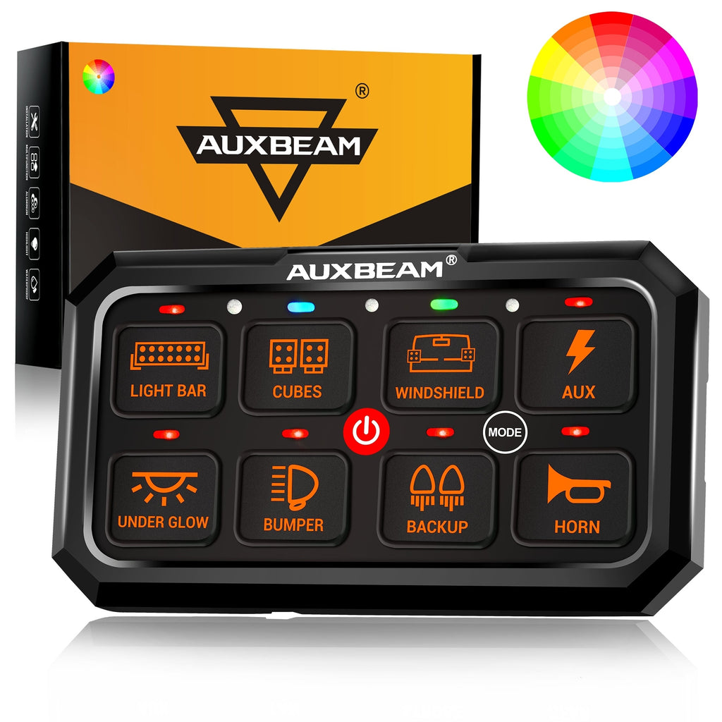 RGB Series 6/8/12 Gang LED Switch Panel,Off Road Light Controller