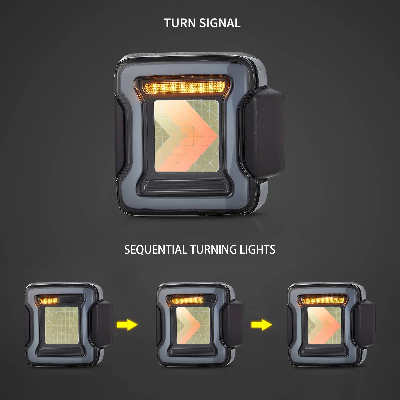 OLED Tail Light Assembly With Animation Effects For 2018-2020 Jeep Wrangler JL JLU