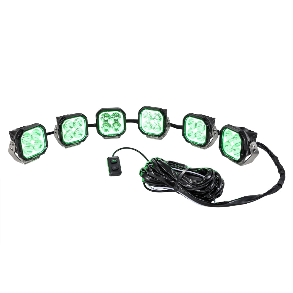 Color Play Series RGB Version 6-LED Pod Light Power Wiring Harness Kit with 3 PIN DT Plug