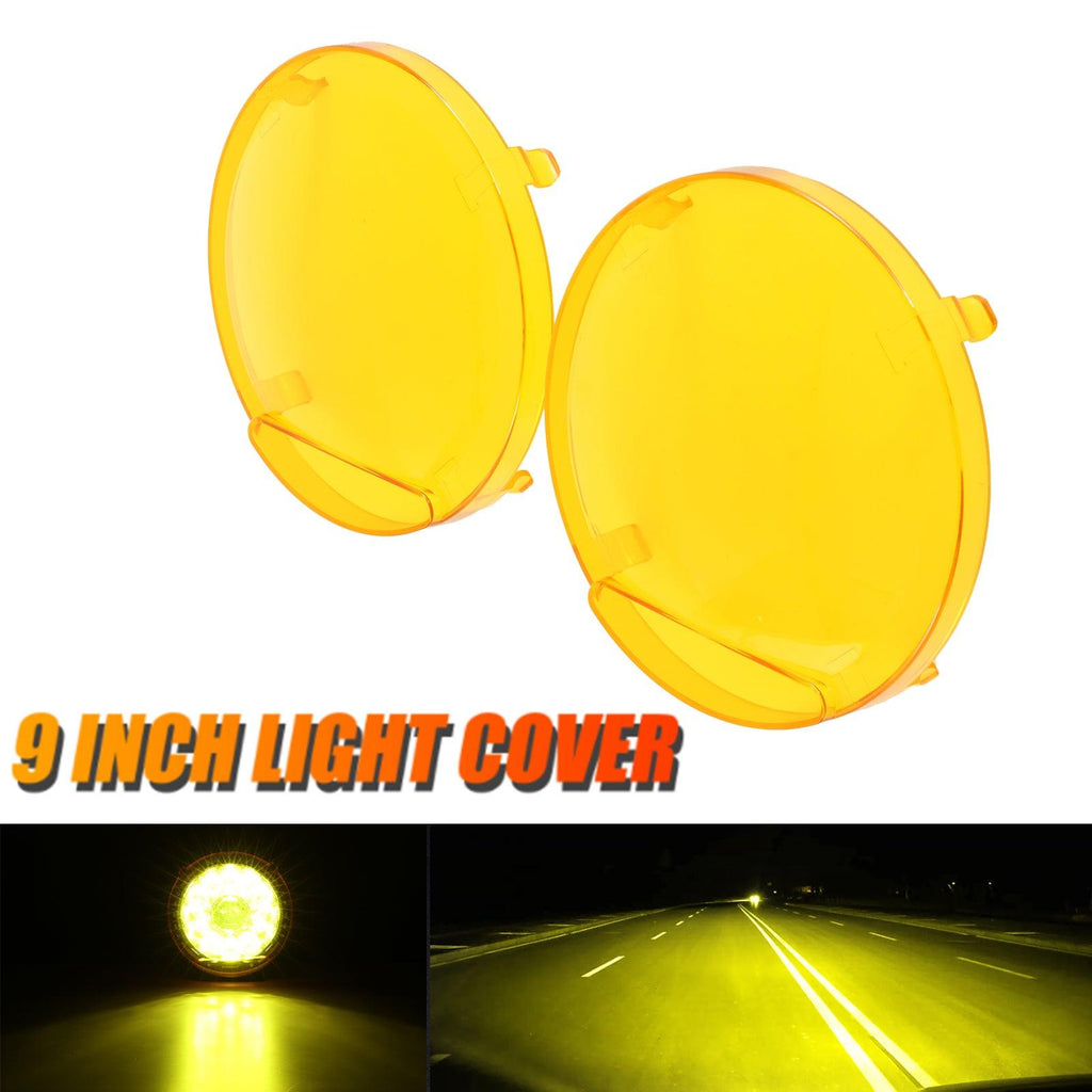 (2pcs/set) 9 INCH 270W 37776LM 360-PRO Series Custom Lens Offroad LED Driving Lights+Amber/Black Covers(Optional) for JEEP WRANGLER JL JK TJ