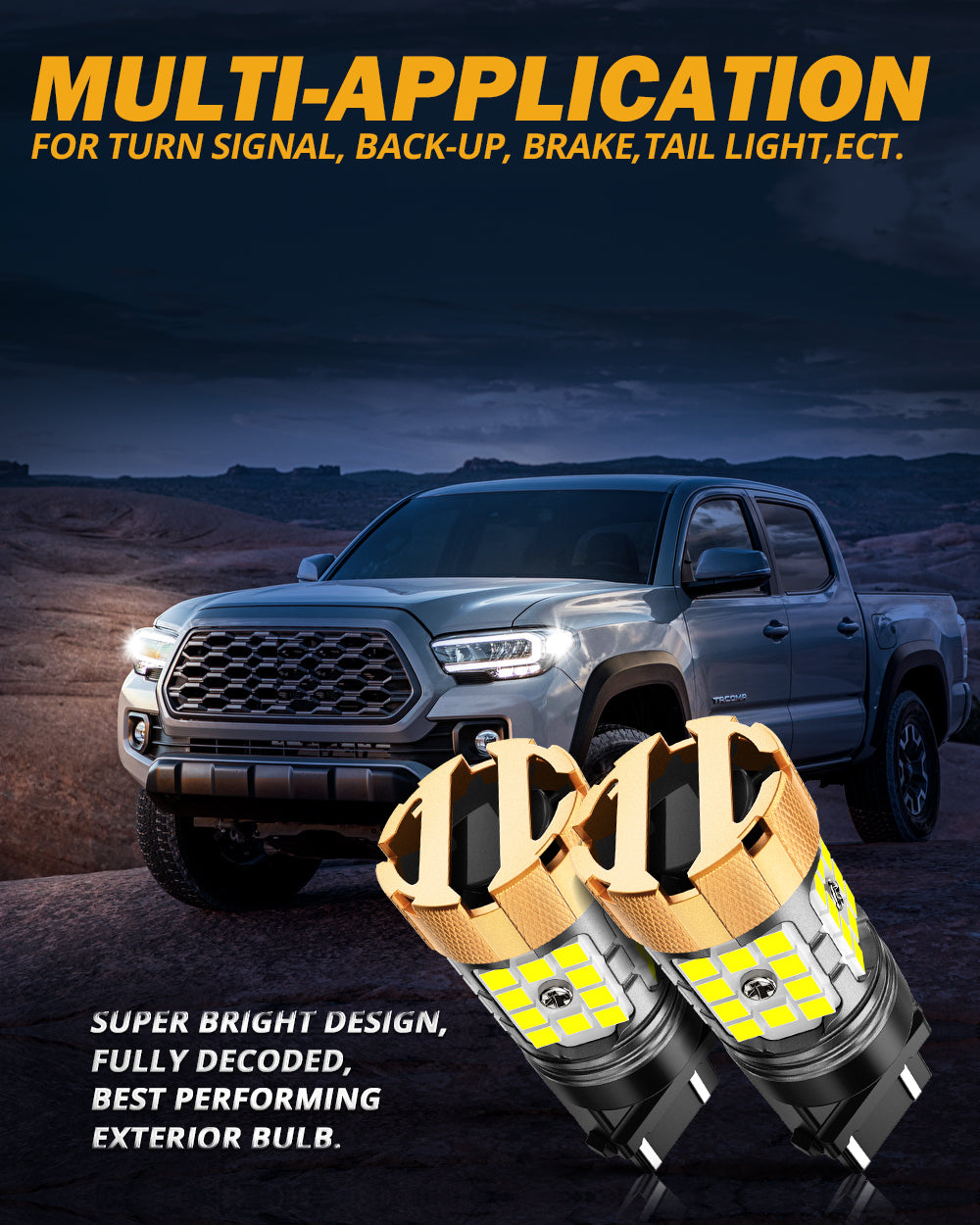 🆕T25 3157 3156 LED Backup Reverse/Turn Signal/Brake Tail Light Bulbs 50W 4000LM CAN-Bus Error Free 6500K White B21-PRO Series | 2 Bulbs
