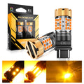 🆕3157 US-CK LED Turn Signal Light Rear/Front, Side Maker Light Bulbs 50W 4000LM CAN-Bus Error Free 3000K Amber B21-PRO Series |2 Bulbs