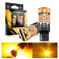 🆕7440 7440A LED Turn Signal Light Rear/Front, Side Marker Light Bulbs 50W 4000LM CAN-Bus Error Free 3000K Amber B21-PRO Series |2 Bulbs