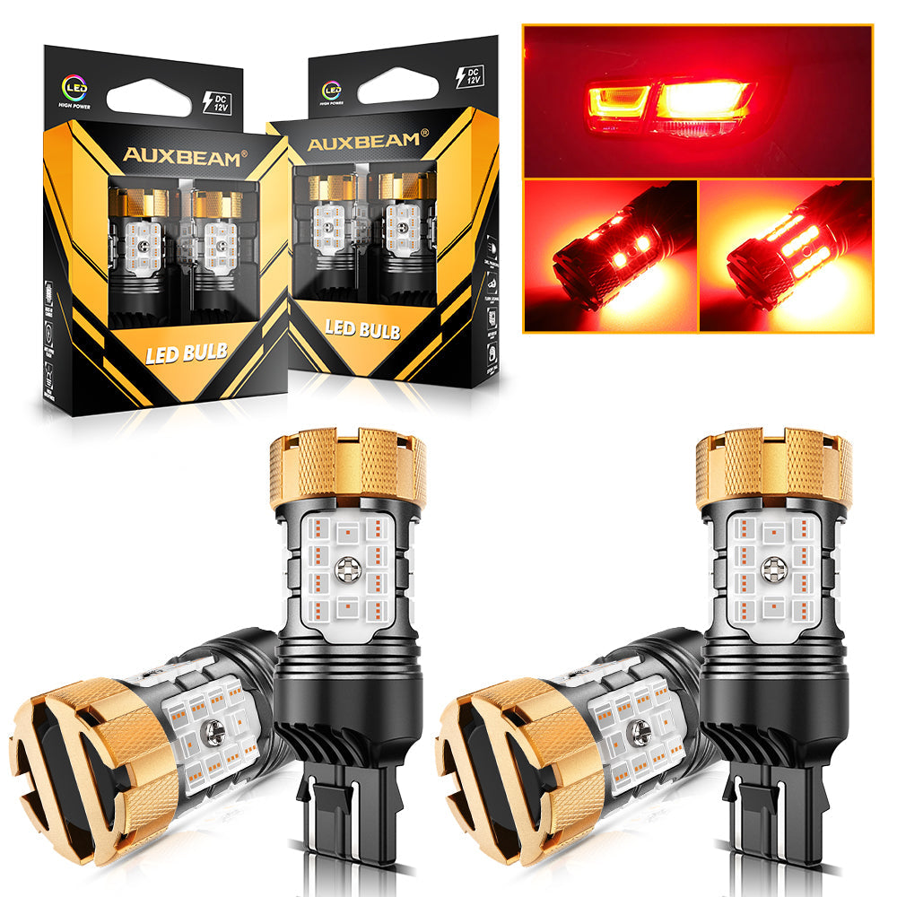 🆕T20 7443 7440 LED Brake/Tail Light Bulbs 50W 4000LM CAN-Bus Error Free Red B21-PRO Series | 2 Bulbs