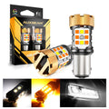 🆕 1157 BAY15D LED Front Turn Signal & DRL Light Bulbs 50W 4000LM CAN-Bus Error Free Dual Color Switchback White & Amber B21 Series | 2 Bulbs