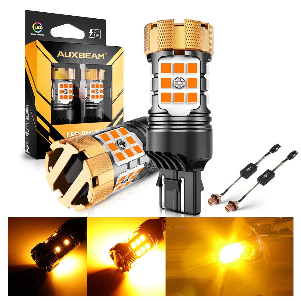 🆕T20 7443 7440 LED Turn Signal Light Rear/Front, Side Marker Light Bulbs 50W 4000LM CAN-Bus Error Free 3000K Amber B21-PRO Series |2 Bulbs