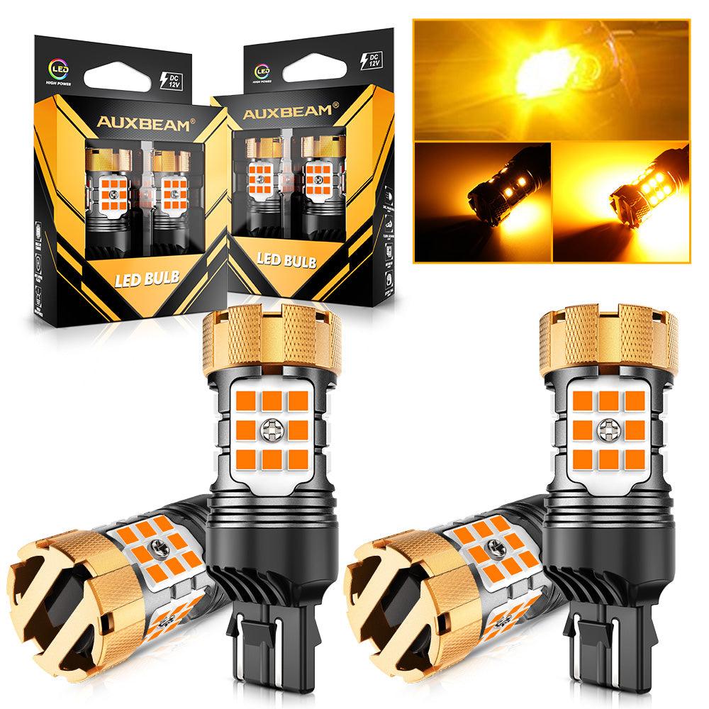 🆕T20 7443 7440 LED Turn Signal Light Rear/Front, Side Marker Light Bulbs 50W 4000LM CAN-Bus Error Free 3000K Amber B21-PRO Series |2 Bulbs