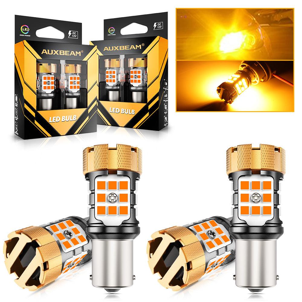🆕1156 BA15S LED Turn Signal Light Rear/Front, Side Maker Light Bulbs 50W 4000LM CAN-Bus Error Free 3000K Amber B21-PRO Series |2 Bulbs