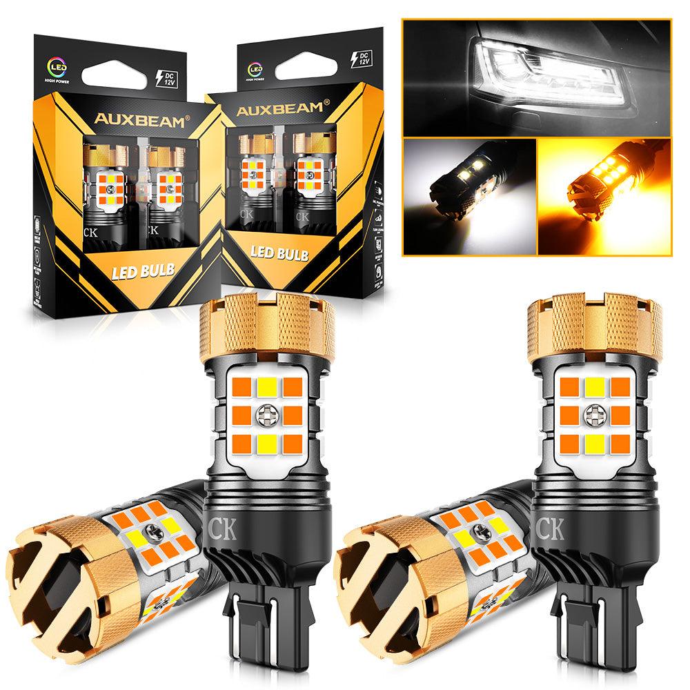 🆕 7443 US-CK LED Front Turn Signal & DRL Light Bulbs 50W 4000LM CAN-Bus Error Free Dual Color Switchback White & Amber B21-PRO Series | 2 Bulbs