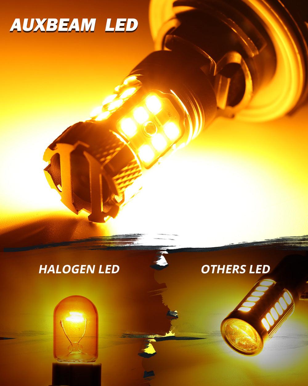 🆕T20 7443 7440 LED Turn Signal Light Rear/Front, Side Marker Light Bulbs 50W 4000LM CAN-Bus Error Free 3000K Amber B21-PRO Series |2 Bulbs
