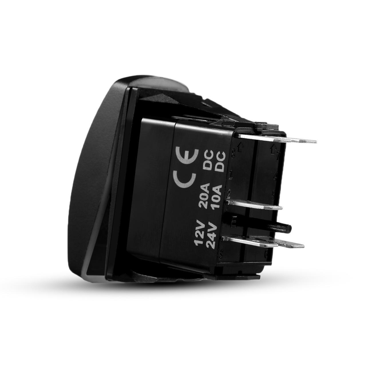 5 Pin Laser On/Off switches 20A/12V 10A/24V Switch with Jumper Wires Set for Cars,Trucks,RVs