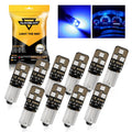 10PCS Blue Light BA9S BA9 1895 1891 53 57 LED Bulbs for Car Interior Dome Map License Plate Glove Box Light etc