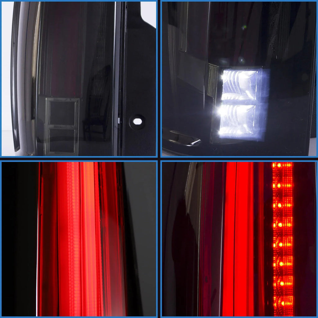 LED Tail Light Assembly With Sequential Turn Signal For 2007-2014 Cadillac Escalade 3th Gen